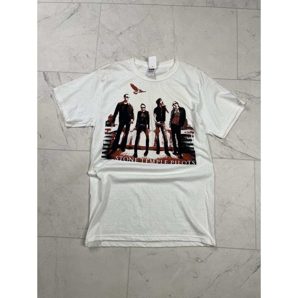 Vintage Stone Temple Pilots STP Band Group T Shirt White Size M NWT